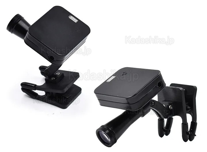 5W 歯科用ワイヤレスクリップオンLEDヘッドライト（マグネット式バッテリー2個付き、60000lux）